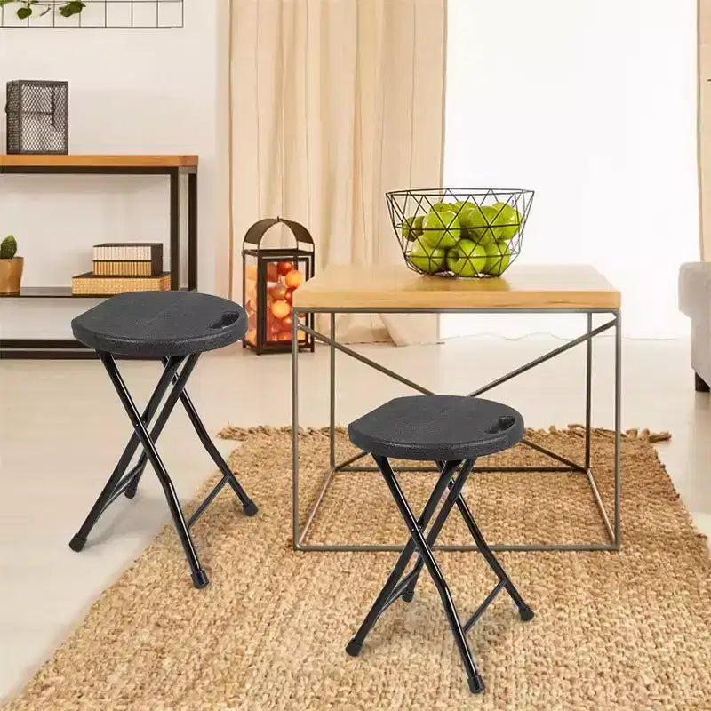 Folding Stool with Handle, Folding Chair,Folding Bar Stool with Non-Slip Feet,600 lbs Capacity