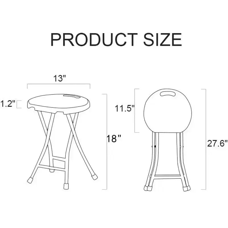 Folding Stool with Handle, Folding Chair,Folding Bar Stool with Non-Slip Feet,600 lbs Capacity