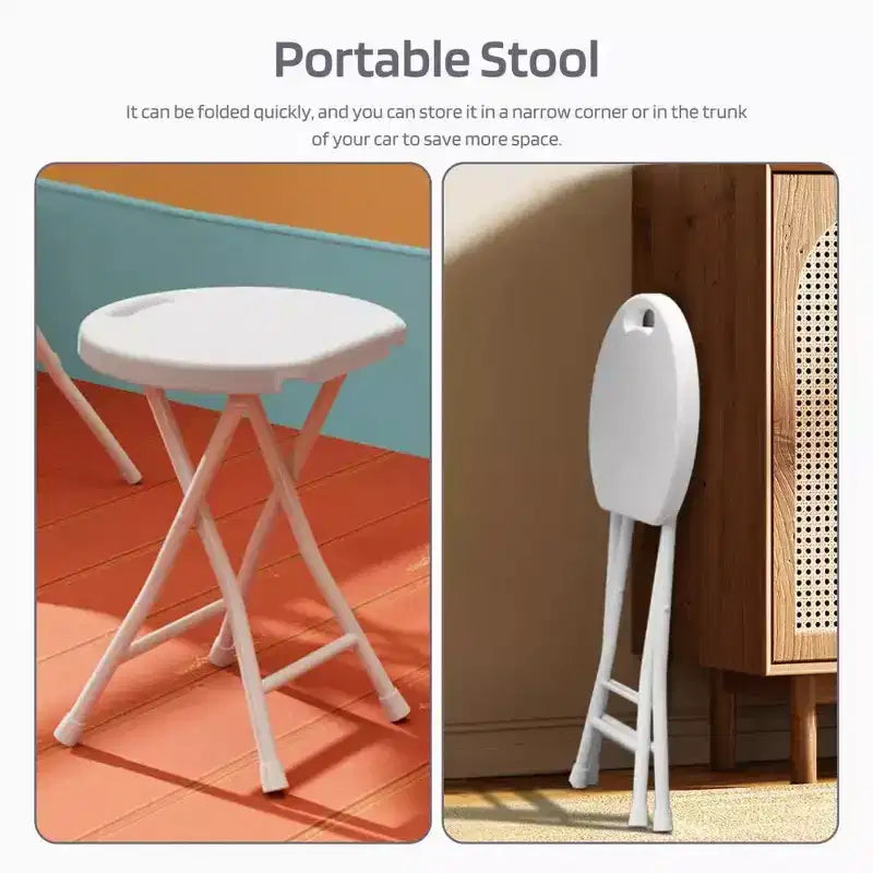 Folding Stool with Handle, Folding Chair,Folding Bar Stool with Non-Slip Feet,600 lbs Capacity